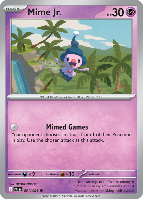 31/91 Mime Jr. Common Paldean Fates