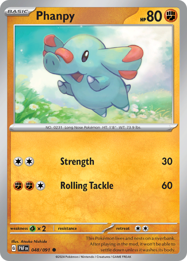48/91 Phanpy Common Paldean Fates