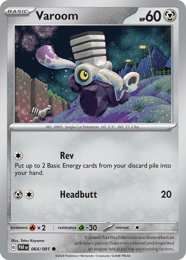 64/91 Varoom Common Paldean Fates