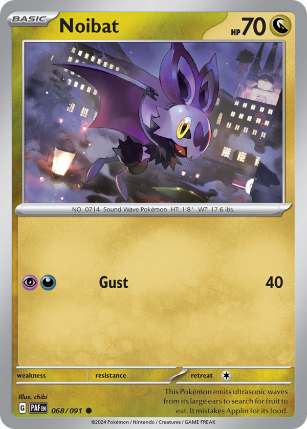 68/91 Noibat Common Paldean Fates