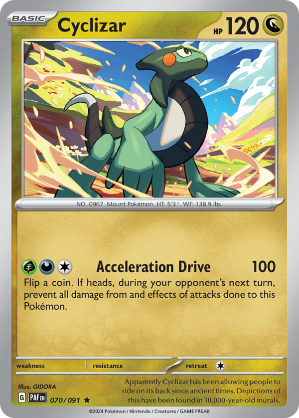 70/91 Cyclizar Rare Paldean Fates