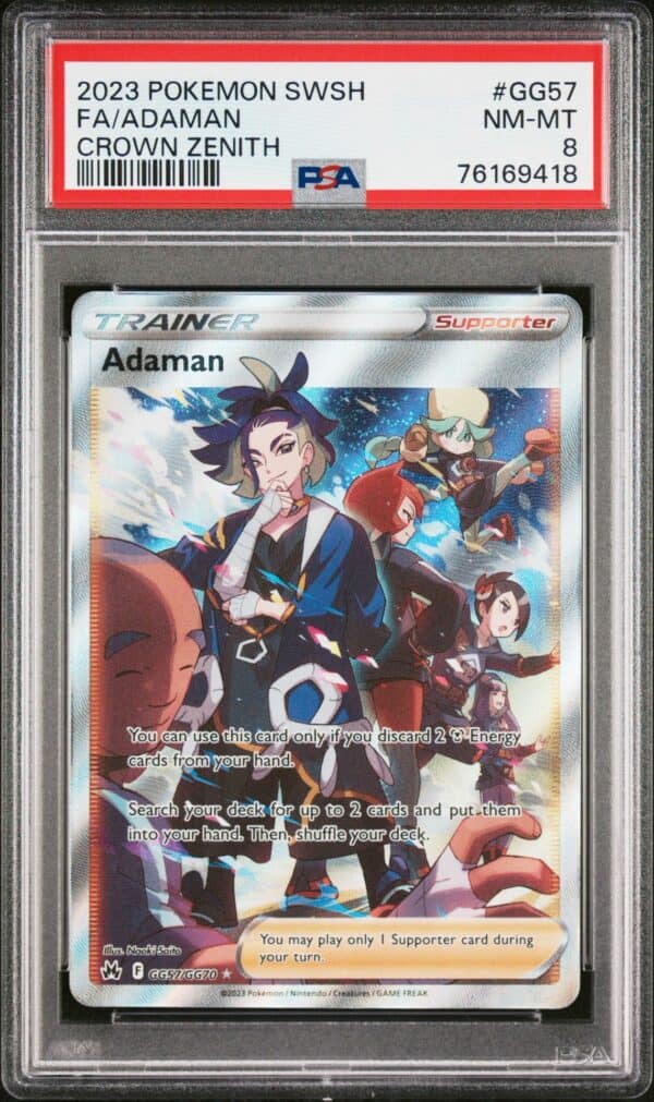 Sword And Shield Crown Zenith Gg57 Full Art adaman 2023 Pokemon PSA NEAR MINT-MINT 8