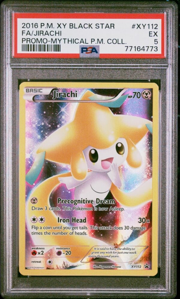 XY Black Star Promo XY112 Full Art jirachi Mythical Pokemon Collection 2016 Pokemon Card PSA EXCELLENT 5