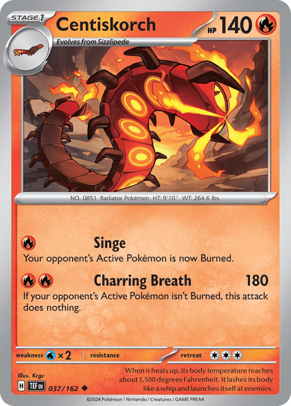 37/162 Centiskorch Uncommon Temporal Forces