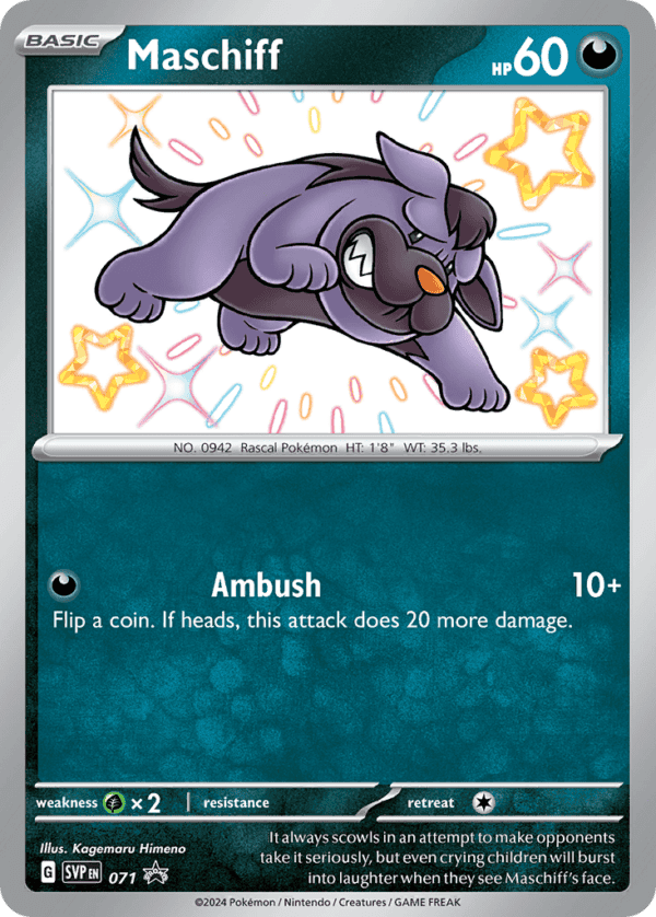 71/102 Maschiff Promo Scarlet & Violet Black Star Promos