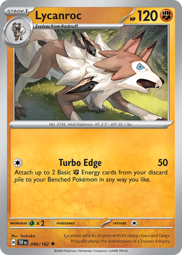 90/162 Lycanroc Uncommon Temporal Forces