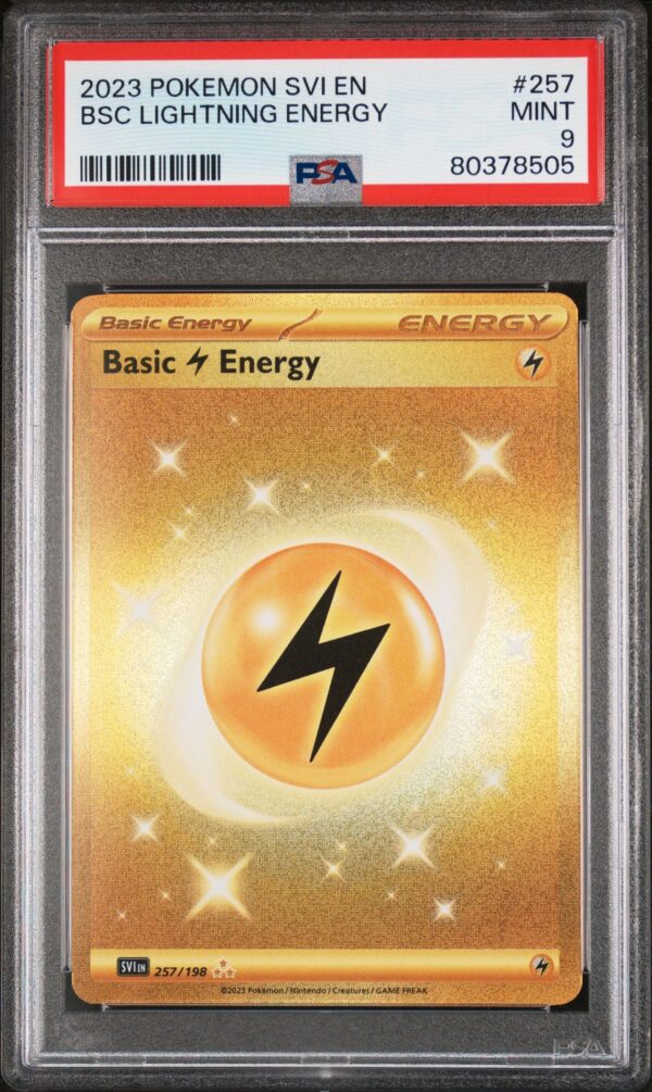 Svi En-scarlet & Violet 257 Basic Lightning Energy Hyper Rare 2023 Pokemon Card PSA MINT 9
