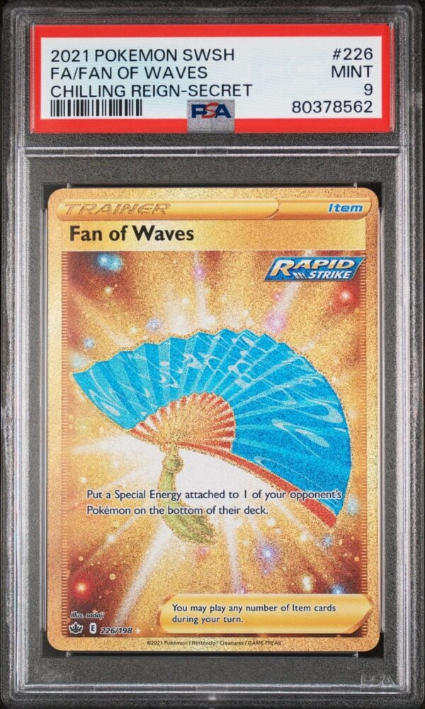 Sword & Shield Chilling Reign 226 Full Art/fan Of Waves Secret 2021 Pokemon Card PSA MINT 9