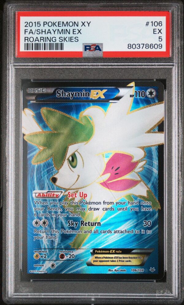 Xy Roaring Skies 106 Full Art/shaymin Ex 2015 Pokemon Card PSA EXCELLENT 5