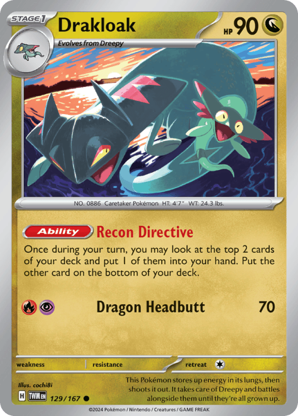 129/167 Drakloak Common Twilight Masquerade