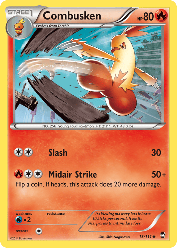 13/111 Combusken Uncommon Furious Fists