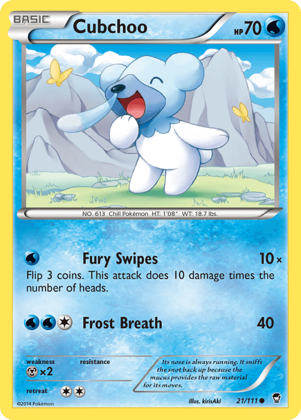 21/111 Cubchoo Common Furious Fists