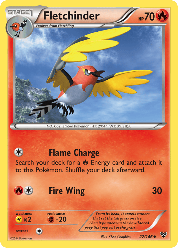 27/146 Fletchinder Uncommon XY