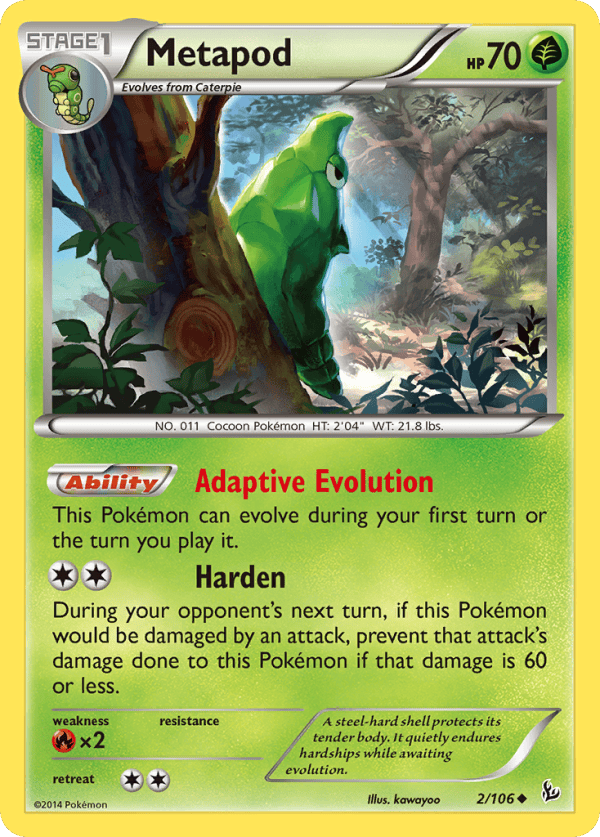2/106 Metapod Uncommon Flashfire