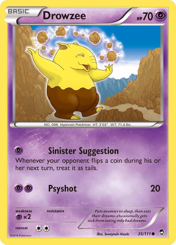 35/111 Drowzee Common Furious Fists