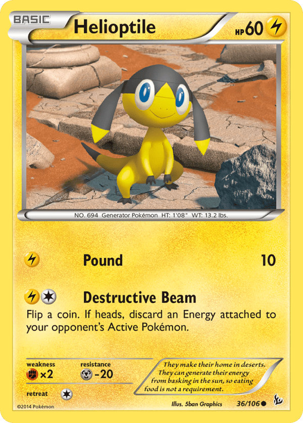 36/106 Helioptile Common Flashfire