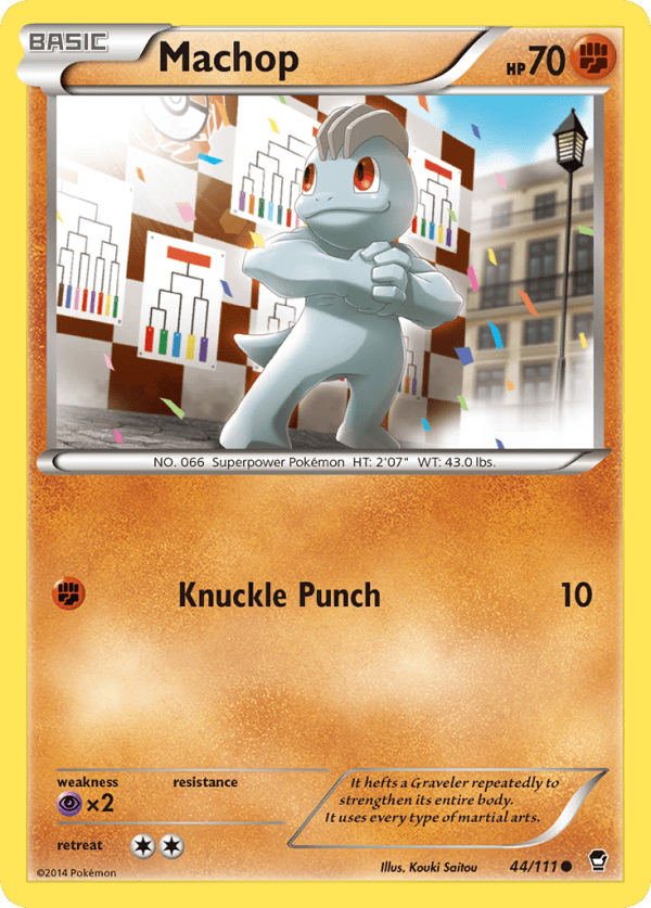 44/111 Machop Common Furious Fists