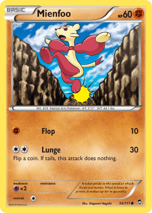 56/111 Mienfoo Common Furious Fists