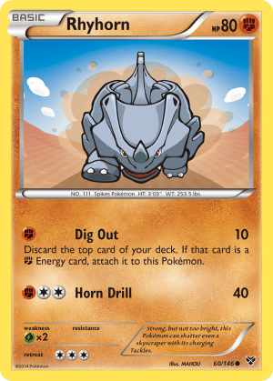 60/146 Rhyhorn Common XY