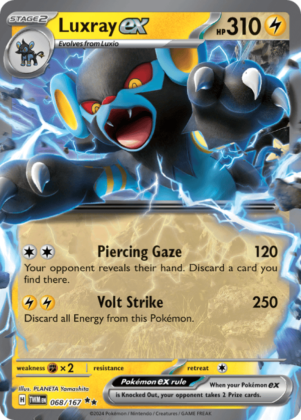 68/167 Luxray ex Double Rare Twilight Masquerade