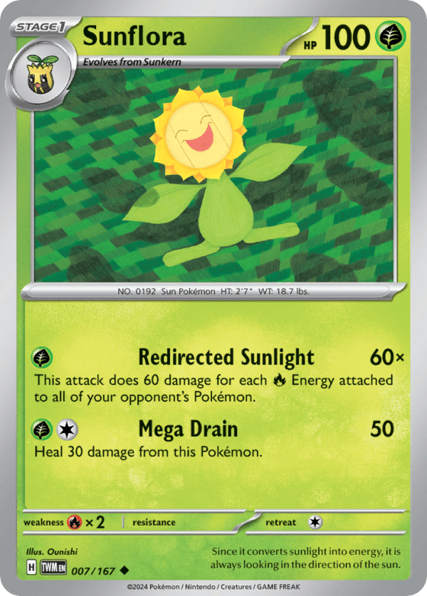 7/167 Sunflora Uncommon Twilight Masquerade