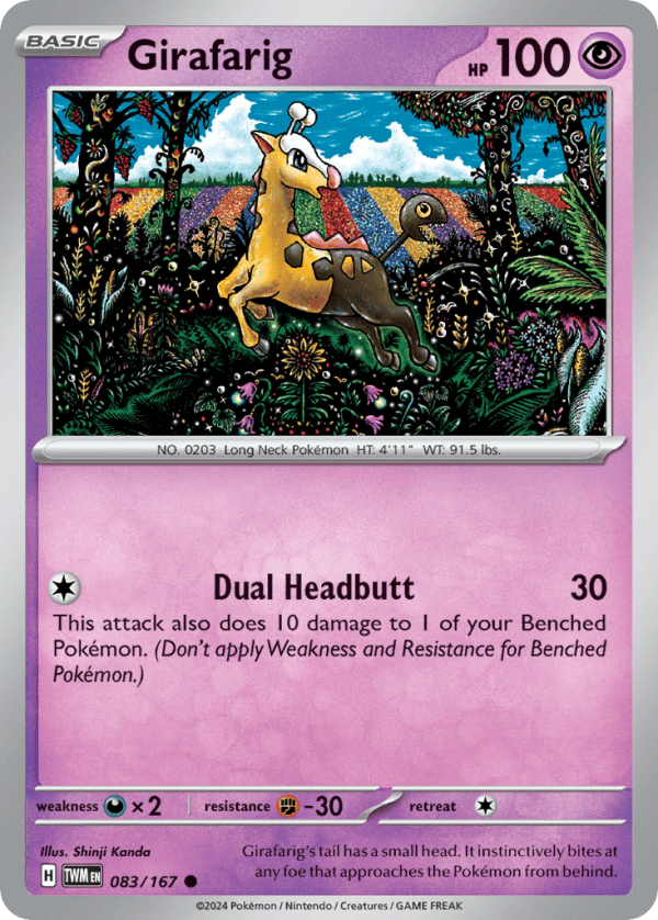 83/167 Girafarig Common Twilight Masquerade
