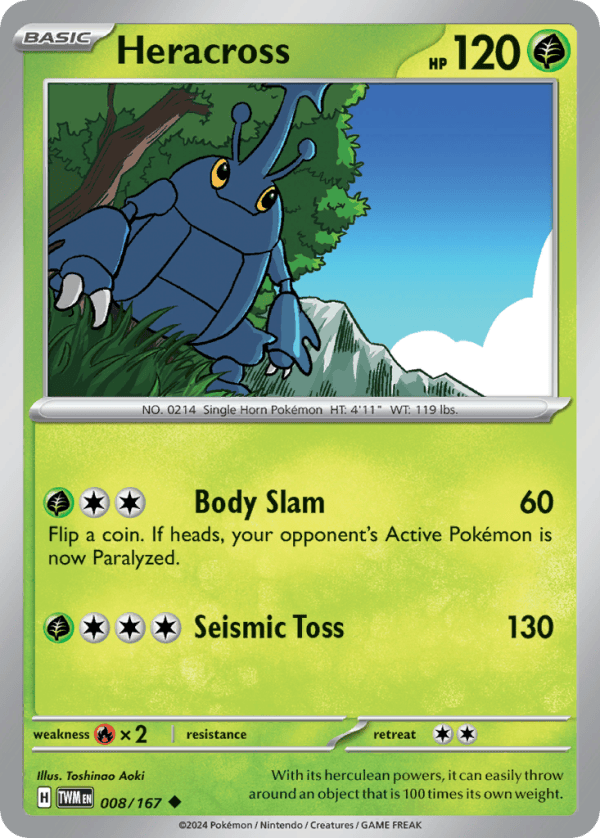 8/167 Heracross Uncommon Twilight Masquerade