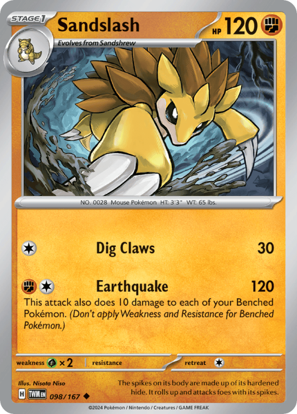 98/167 Sandslash Uncommon Twilight Masquerade