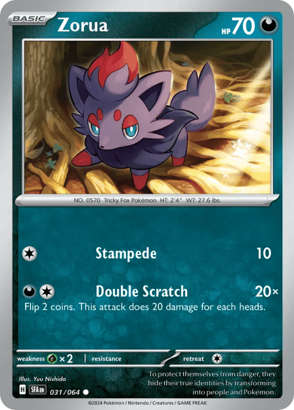 31/64 Zorua Common Shrouded Fable