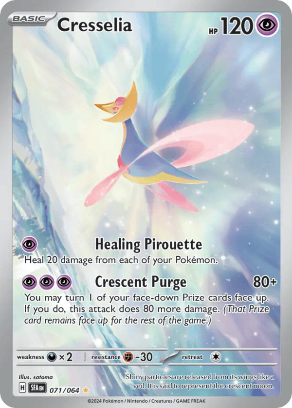 71/64 Cresselia Illustration Rare Shrouded Fable