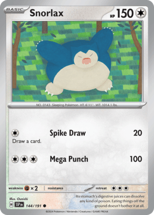 144/191 Snorlax Common Surging Sparks