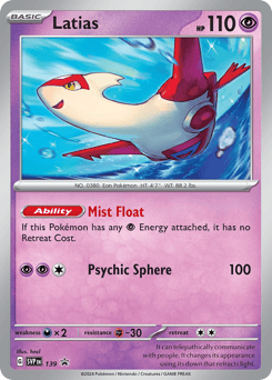 139/165 Latias Promo Scarlet & Violet Black Star Promos