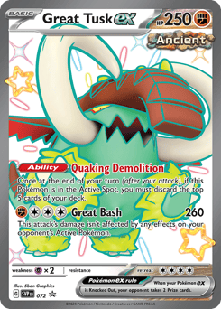 72/165 Great Tusk ex Promo Scarlet & Violet Black Star Promos
