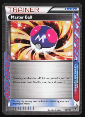 94 Master Ball Rare ACE Plasma Blast Lightly Played