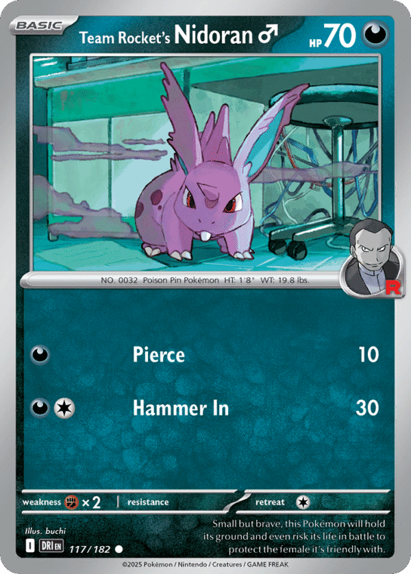 117/182 Team Rocket's Nidoran♂ Common Destined Rivals