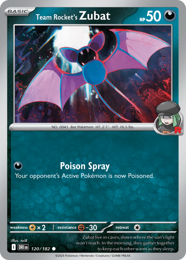 120/182 Team Rocket's Zubat Common Destined Rivals