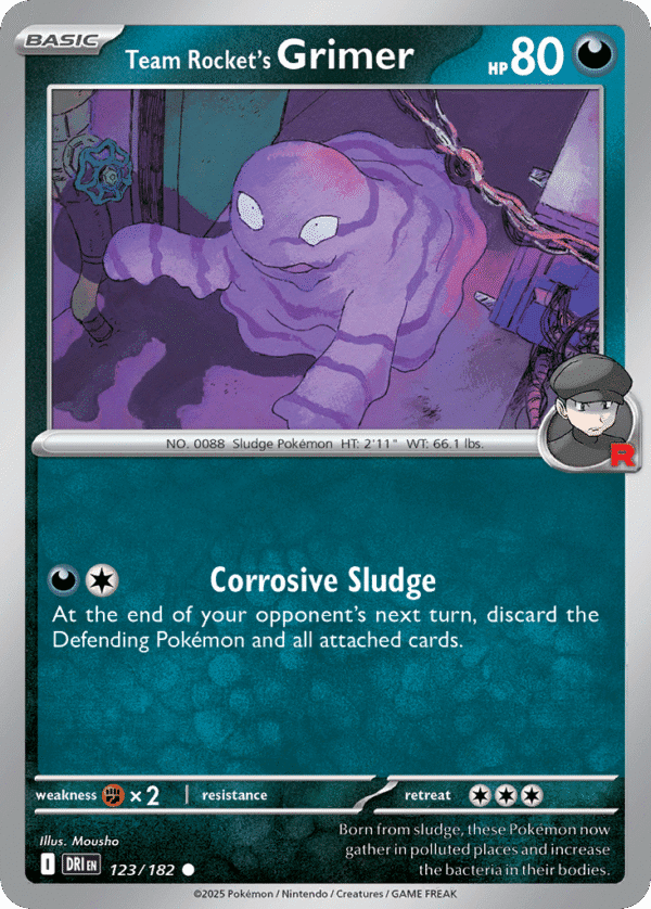 123/182 Team Rocket's Grimer Common Destined Rivals
