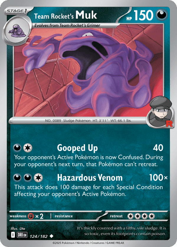 124/182 Team Rocket's Muk Uncommon Destined Rivals