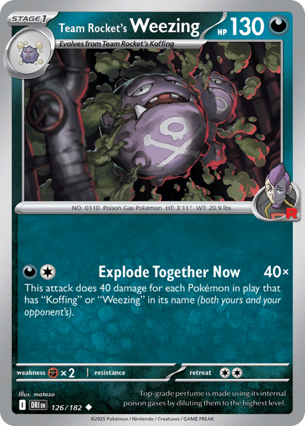 126/182 Team Rocket's Weezing Uncommon Destined Rivals