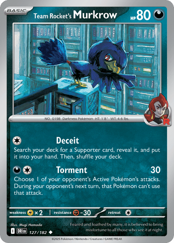 127/182 Team Rocket's Murkrow Uncommon Destined Rivals