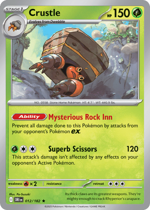 12/182 Crustle Rare Destined Rivals