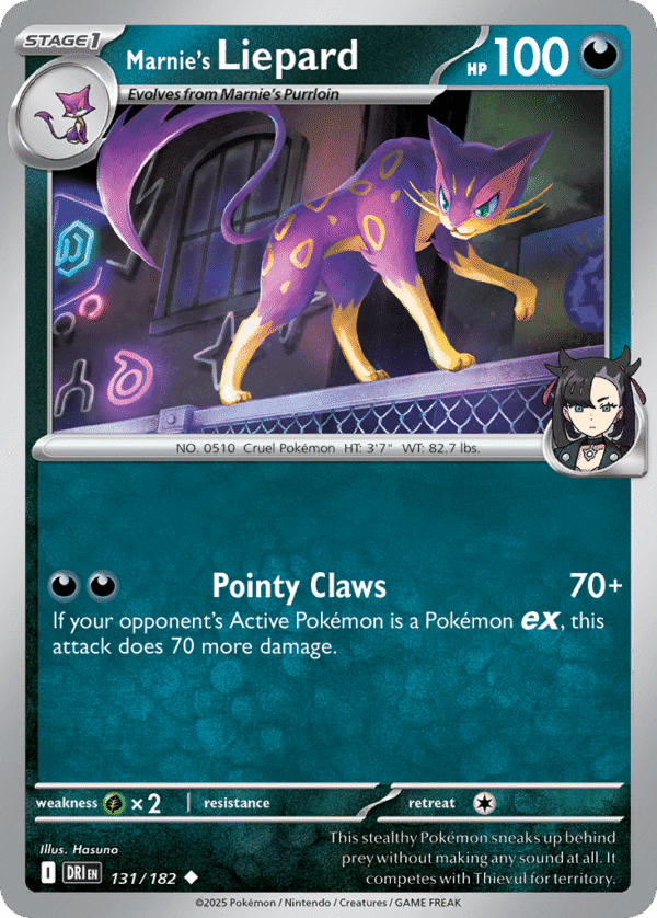 131/182 Marnie's Liepard Uncommon Destined Rivals