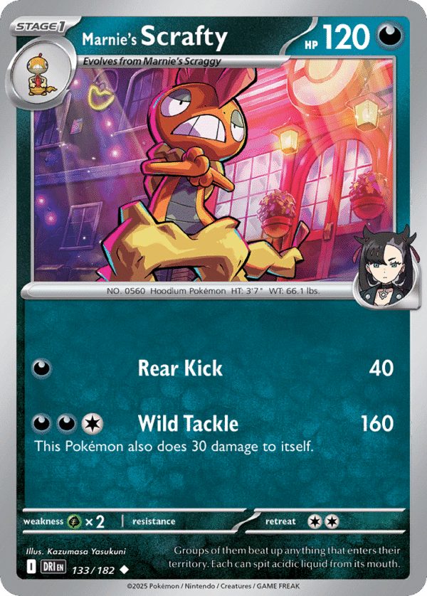 133/182 Marnie's Scrafty Uncommon Destined Rivals