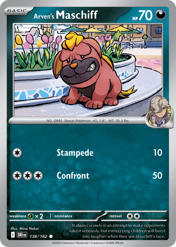 138/182 Arven's Maschiff Common Destined Rivals