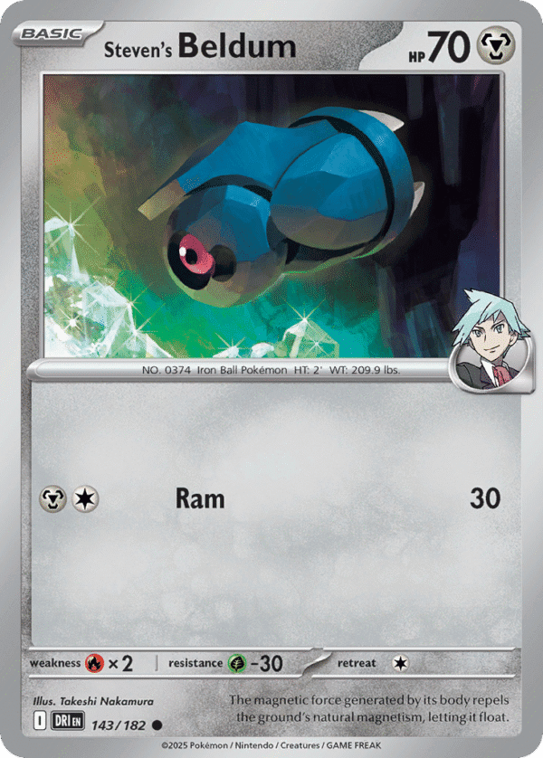 143/182 Steven's Beldum Common Destined Rivals