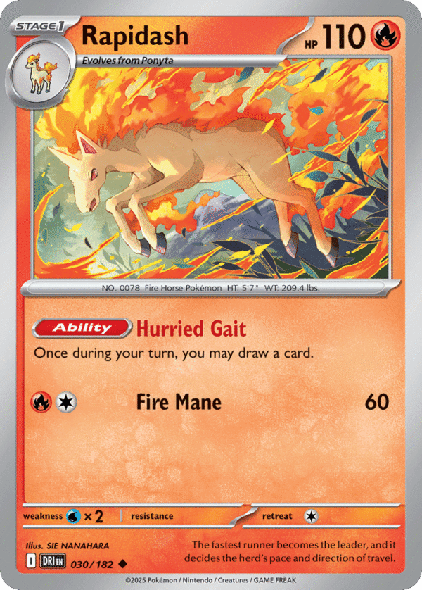30/182 Rapidash Uncommon Destined Rivals