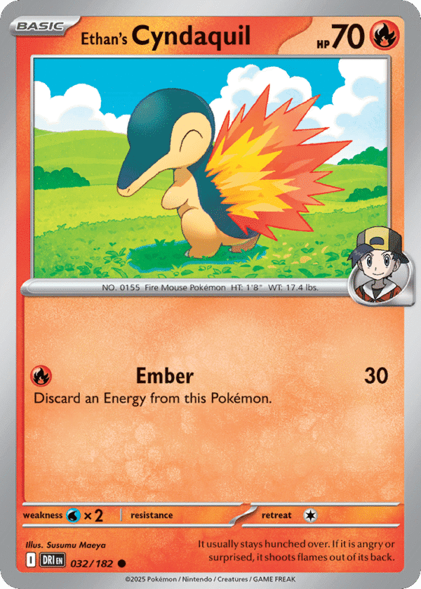32/182 Ethan's Cyndaquil Common Destined Rivals