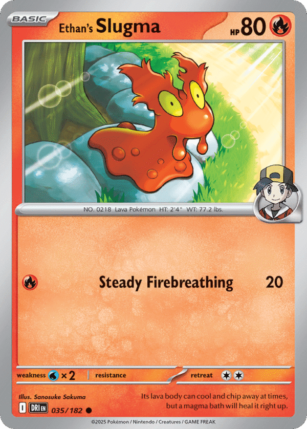 35/182 Ethan's Slugma Common Destined Rivals