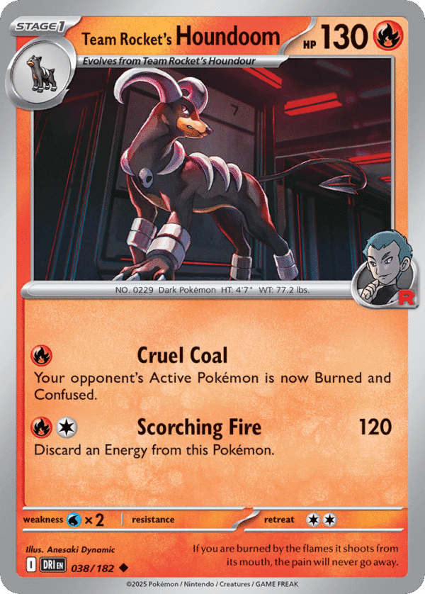 38/182 Team Rocket's Houndoom Uncommon Destined Rivals