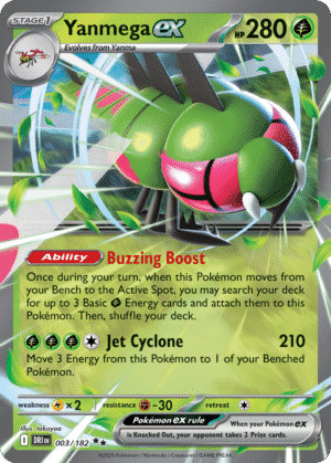 3/182 Yanmega ex Double Rare Destined Rivals